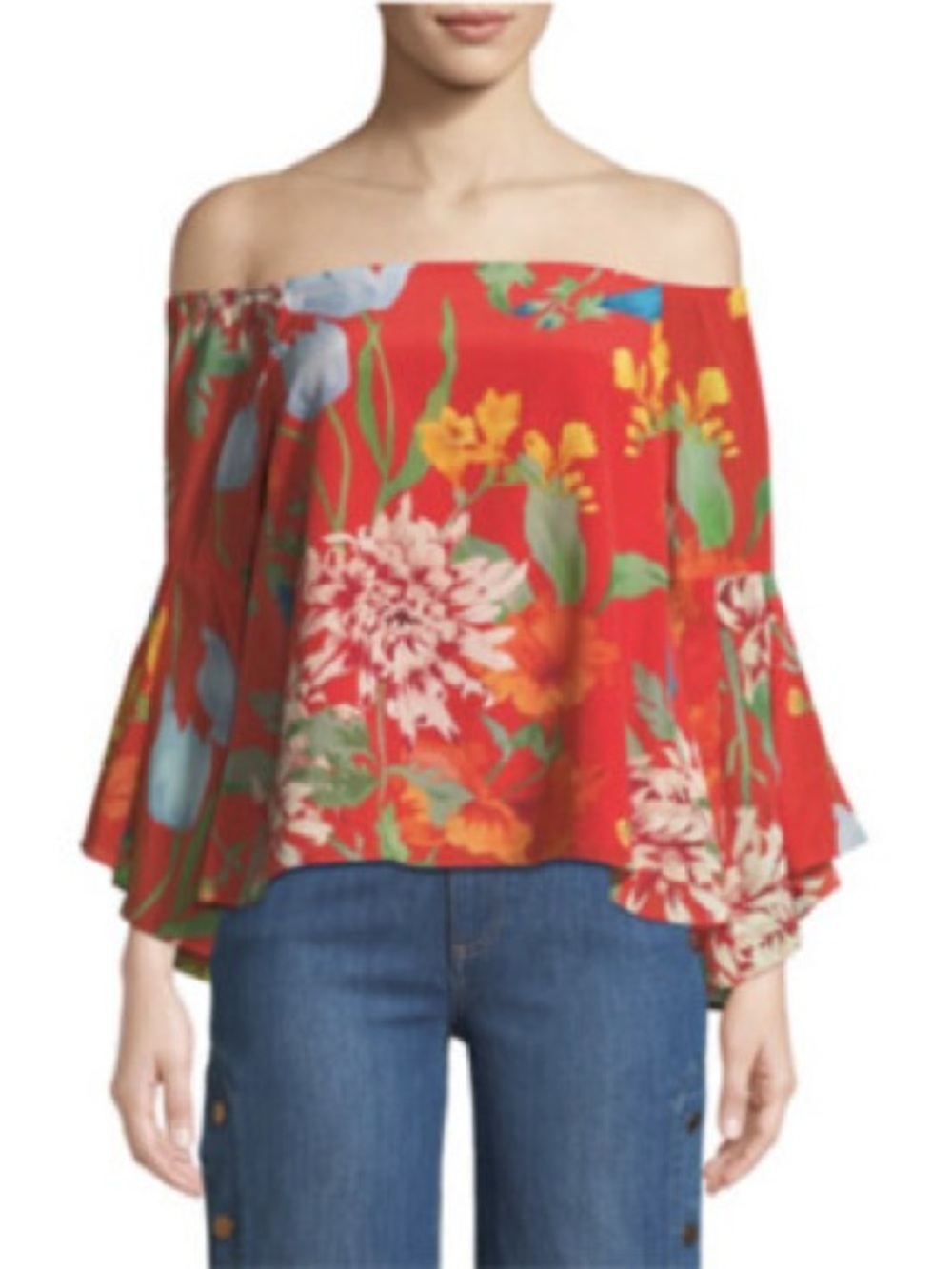 Alice & Olivia shera off the shoulder top